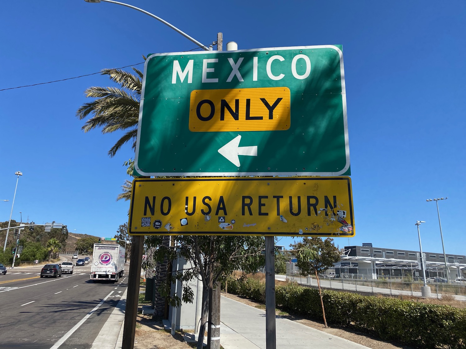 a sign on the side of a road