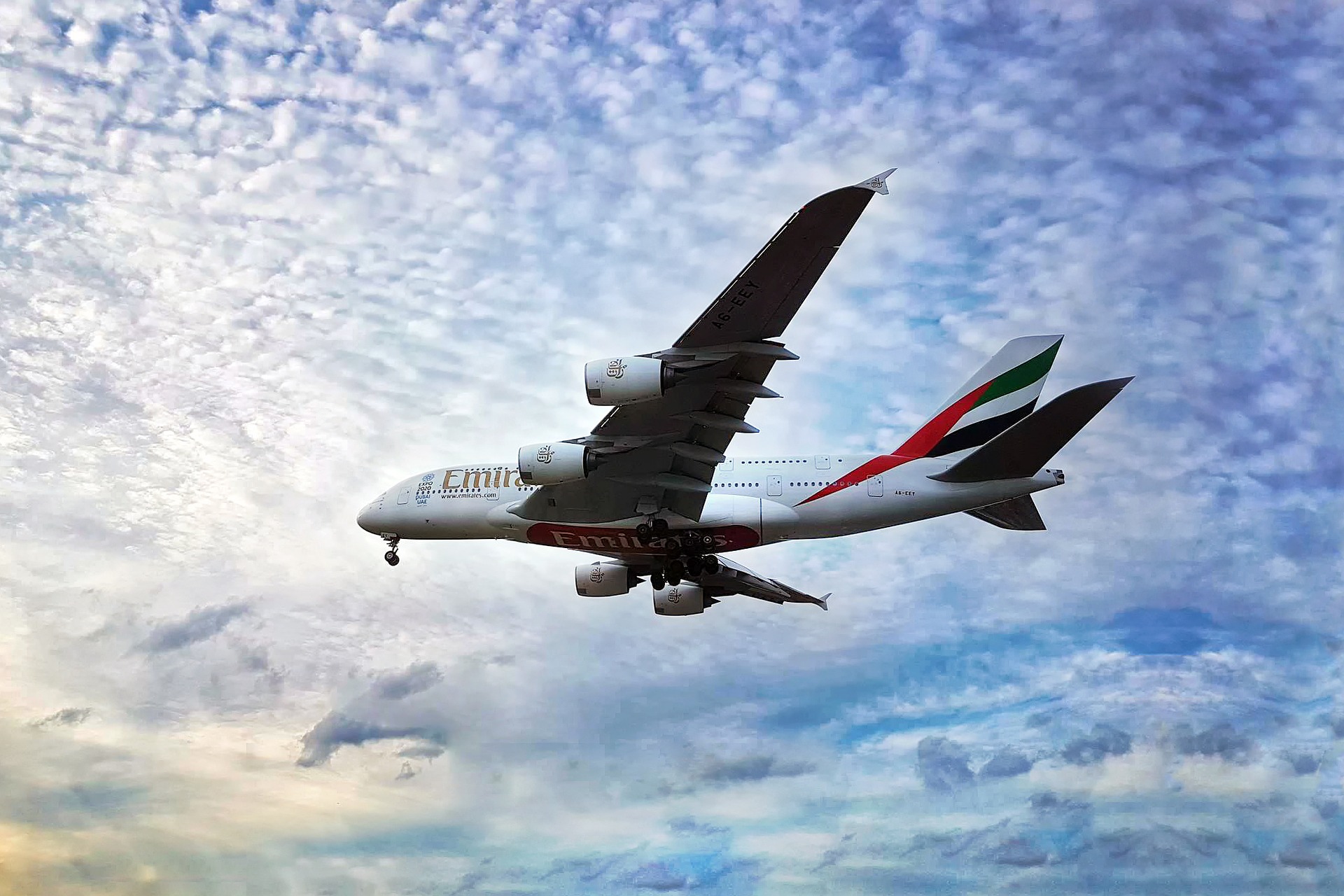 a plane flying in the sky