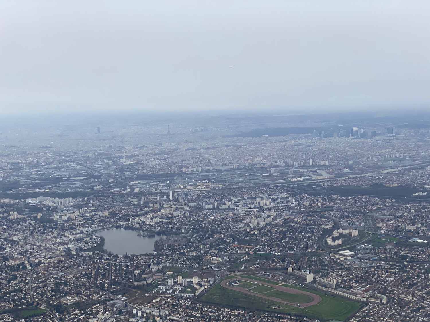 an aerial view of a city