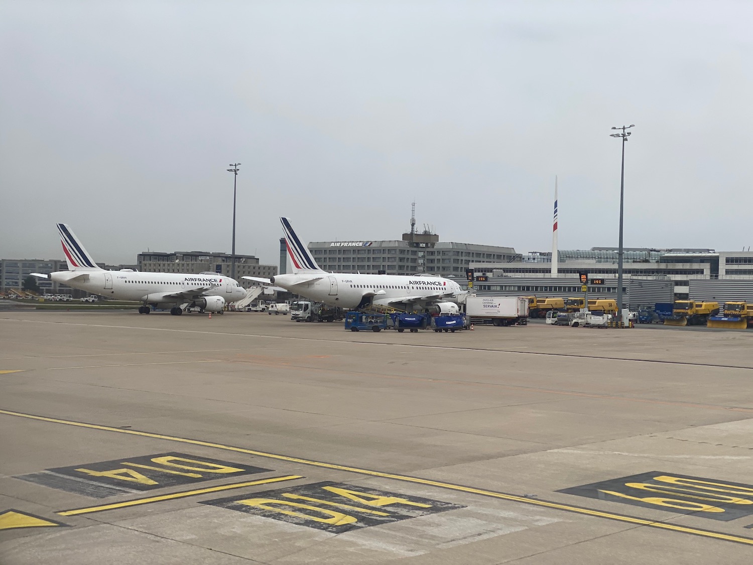 airplanes parked at an airport