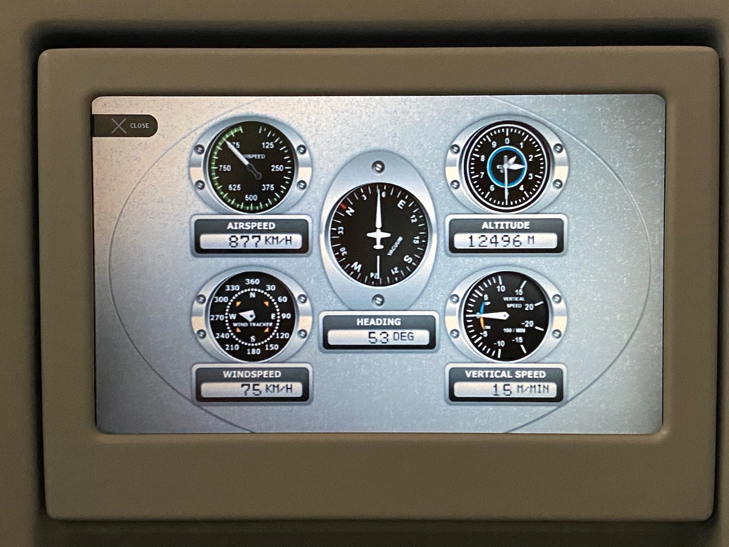 a screen with a number of gauges