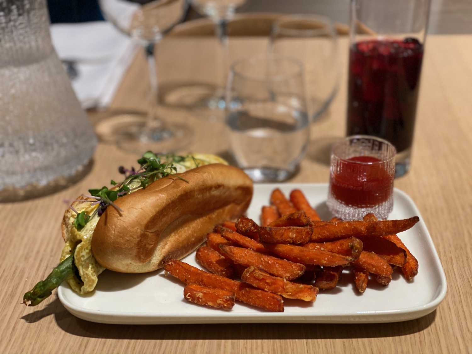 a plate of food on a table