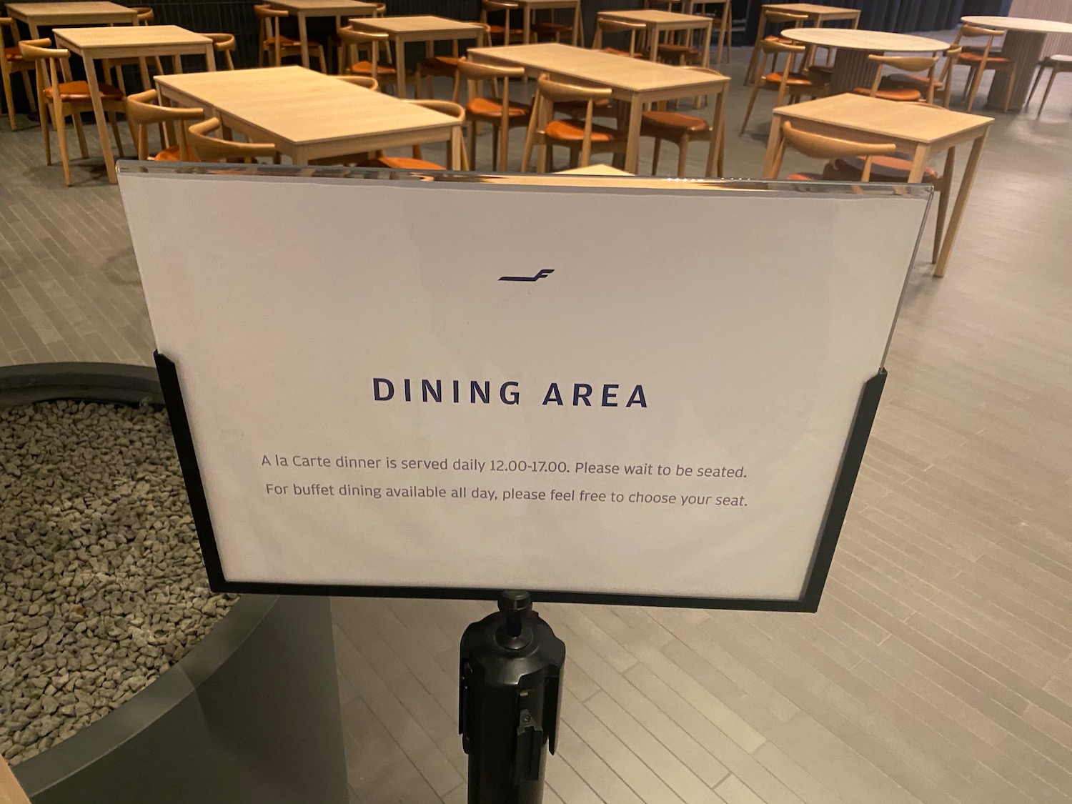 a sign in a restaurant