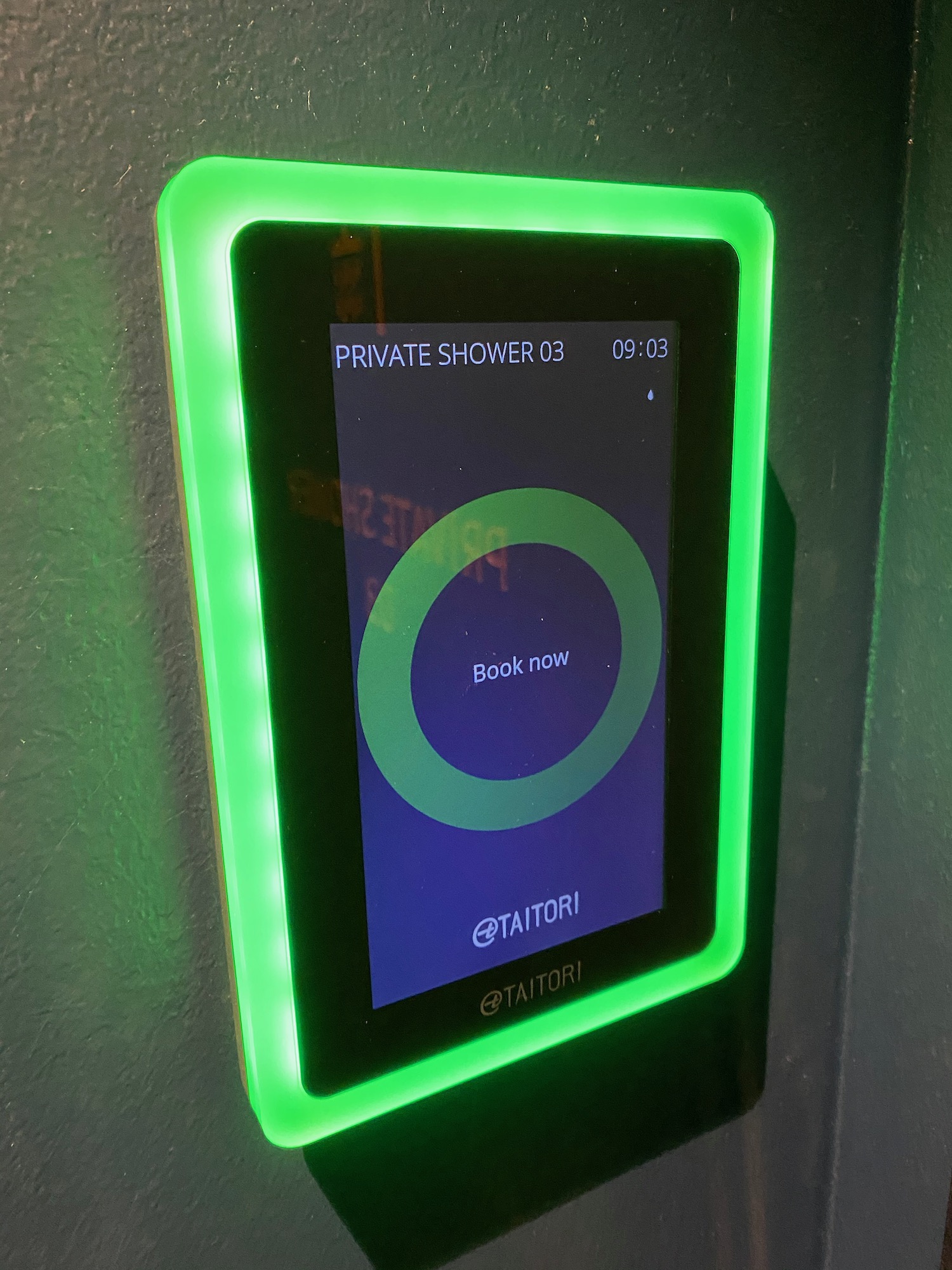 a digital device with green lights