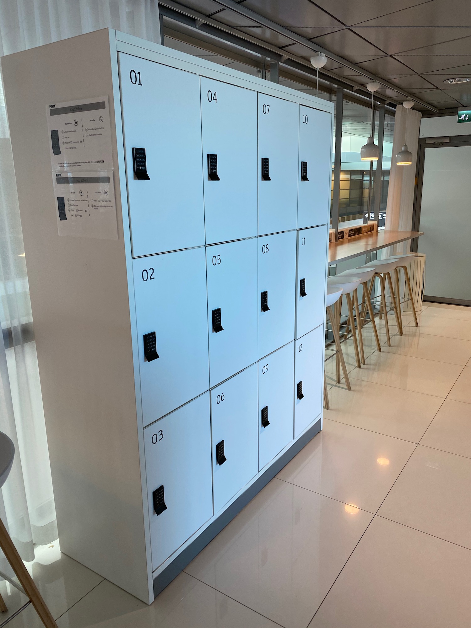 a lockers in a room