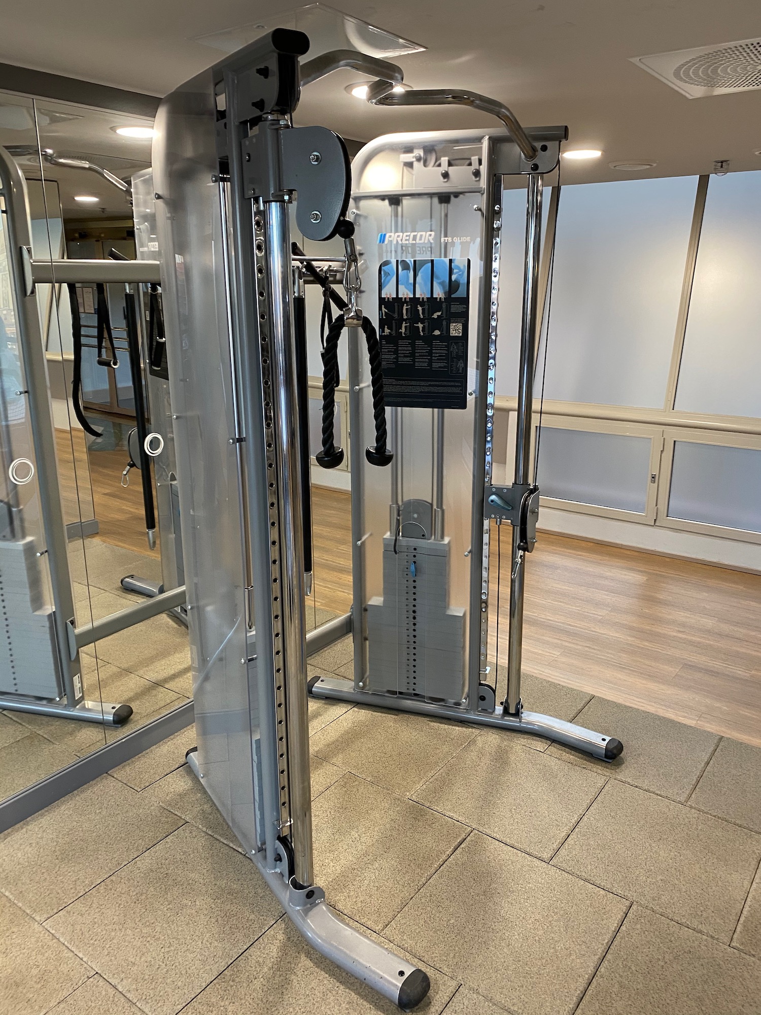 a gym equipment in a room