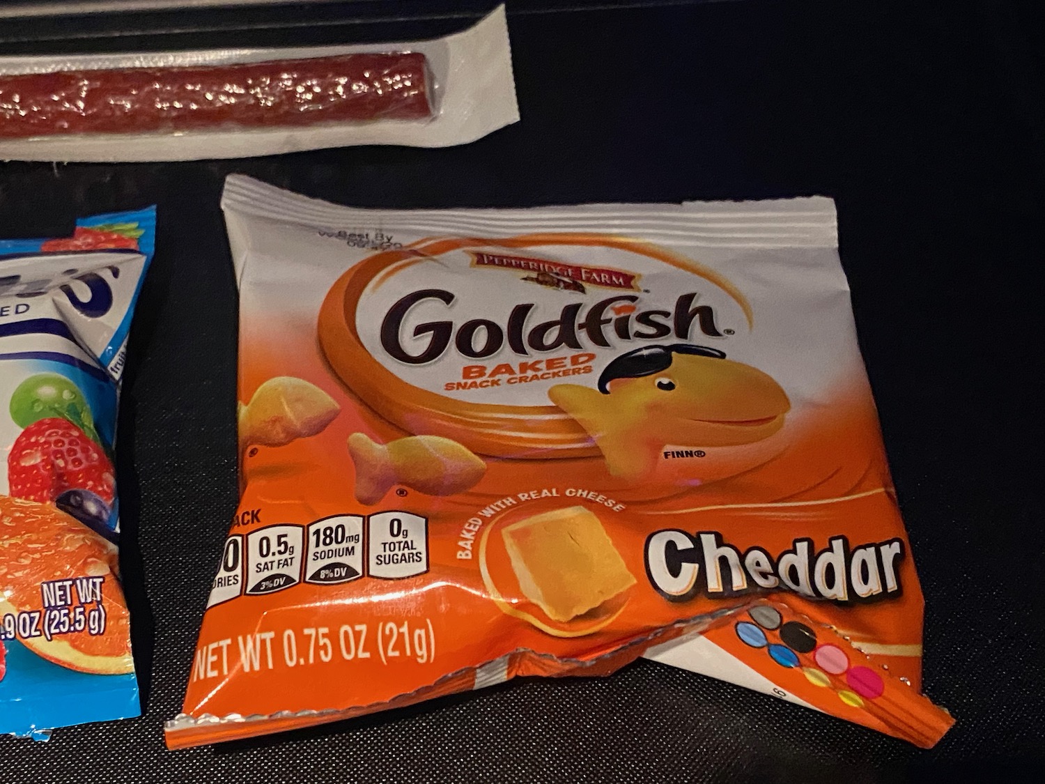 a bag of snacks on a table