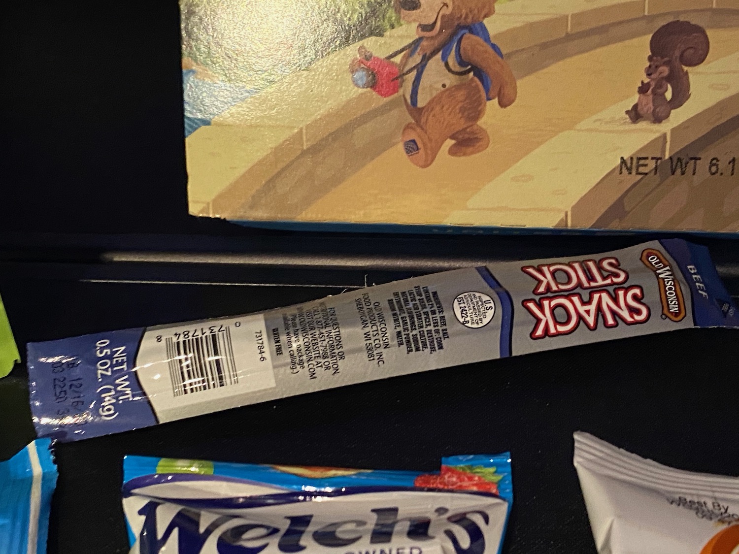a candy bar and a box