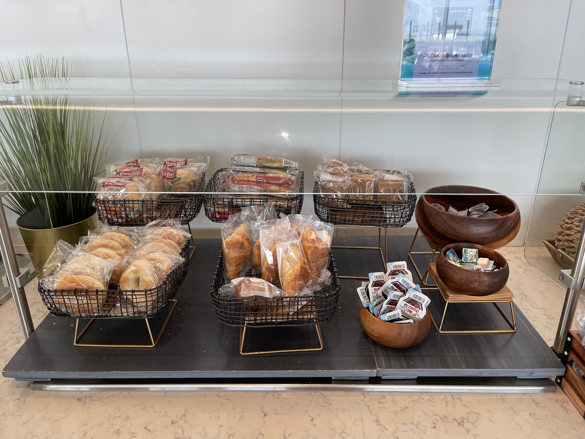 a display of pastries and snacks