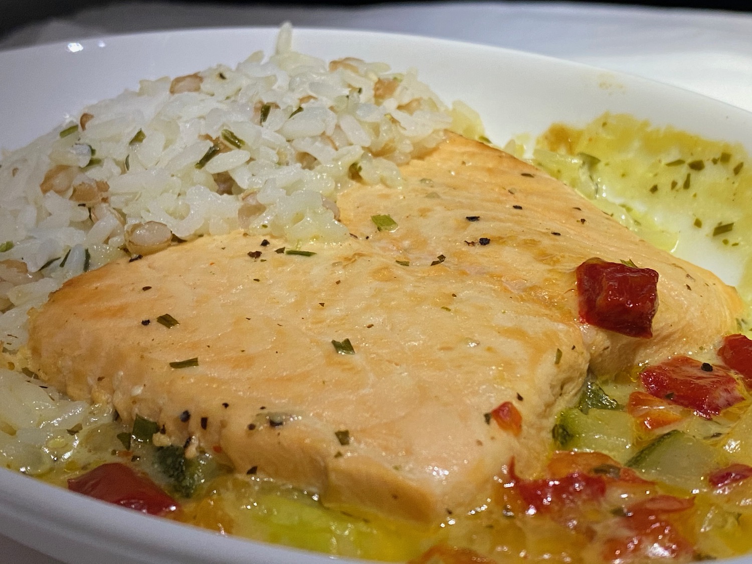 a plate of food on a table