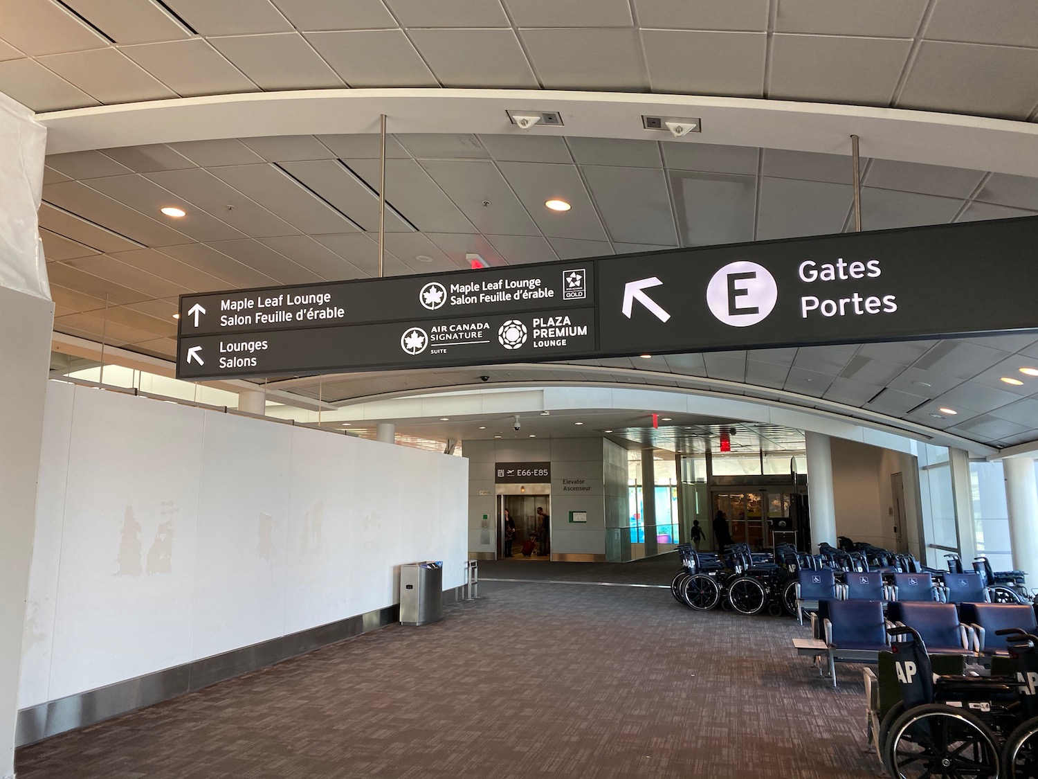 a sign in a terminal