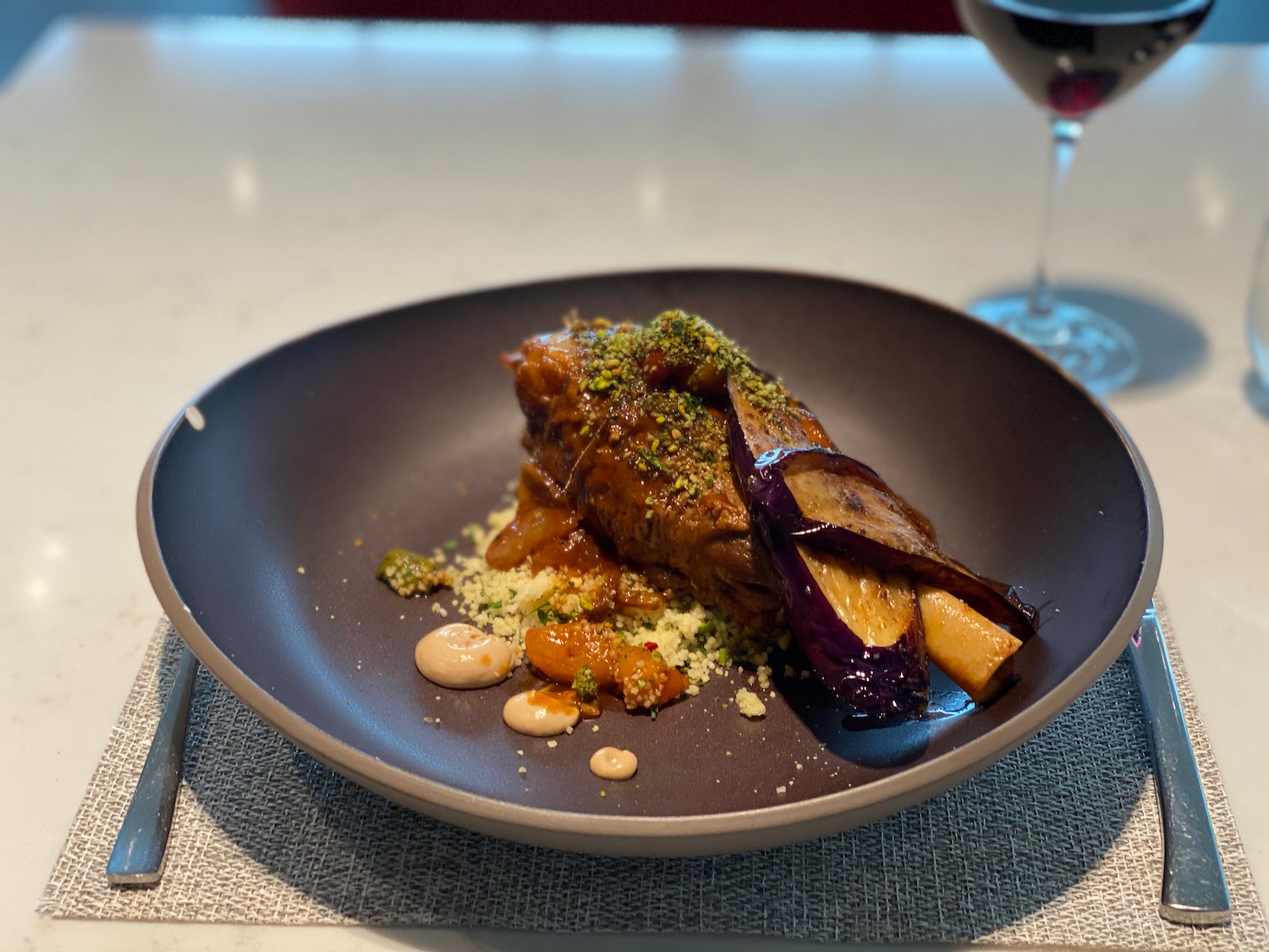 a plate of food on a table