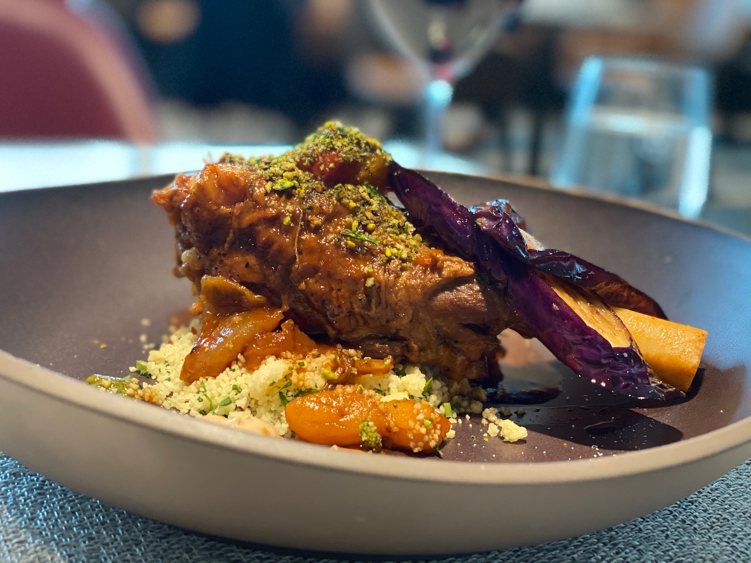 a plate of food on a table