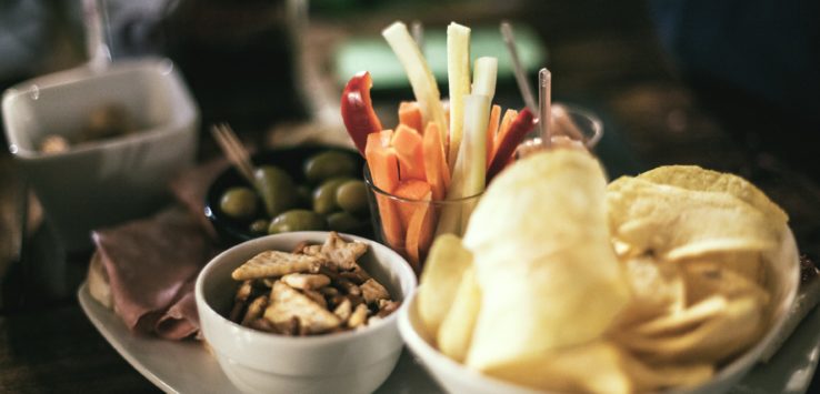 a plate of food on a table