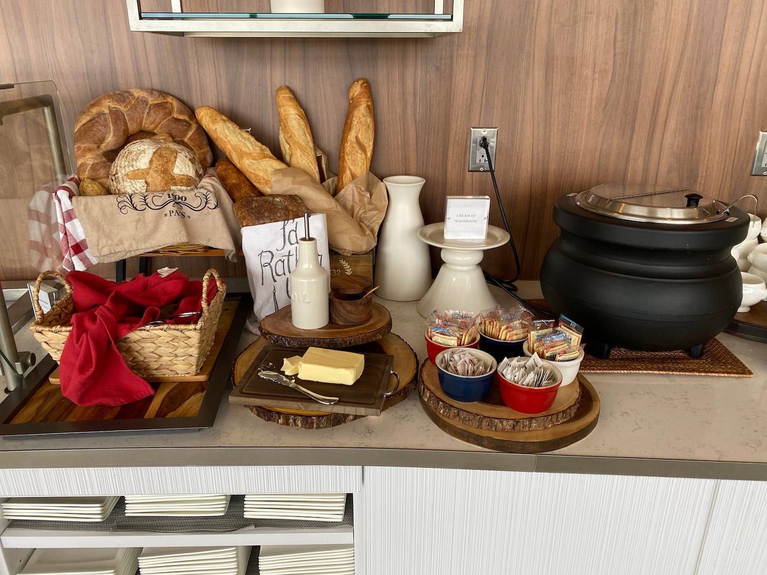 a table with food on it