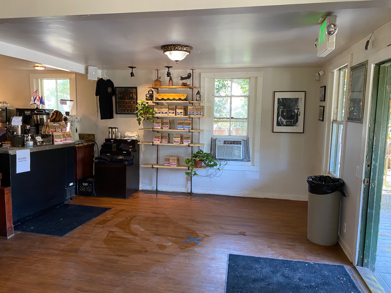 a room with a wood floor and a wood floor