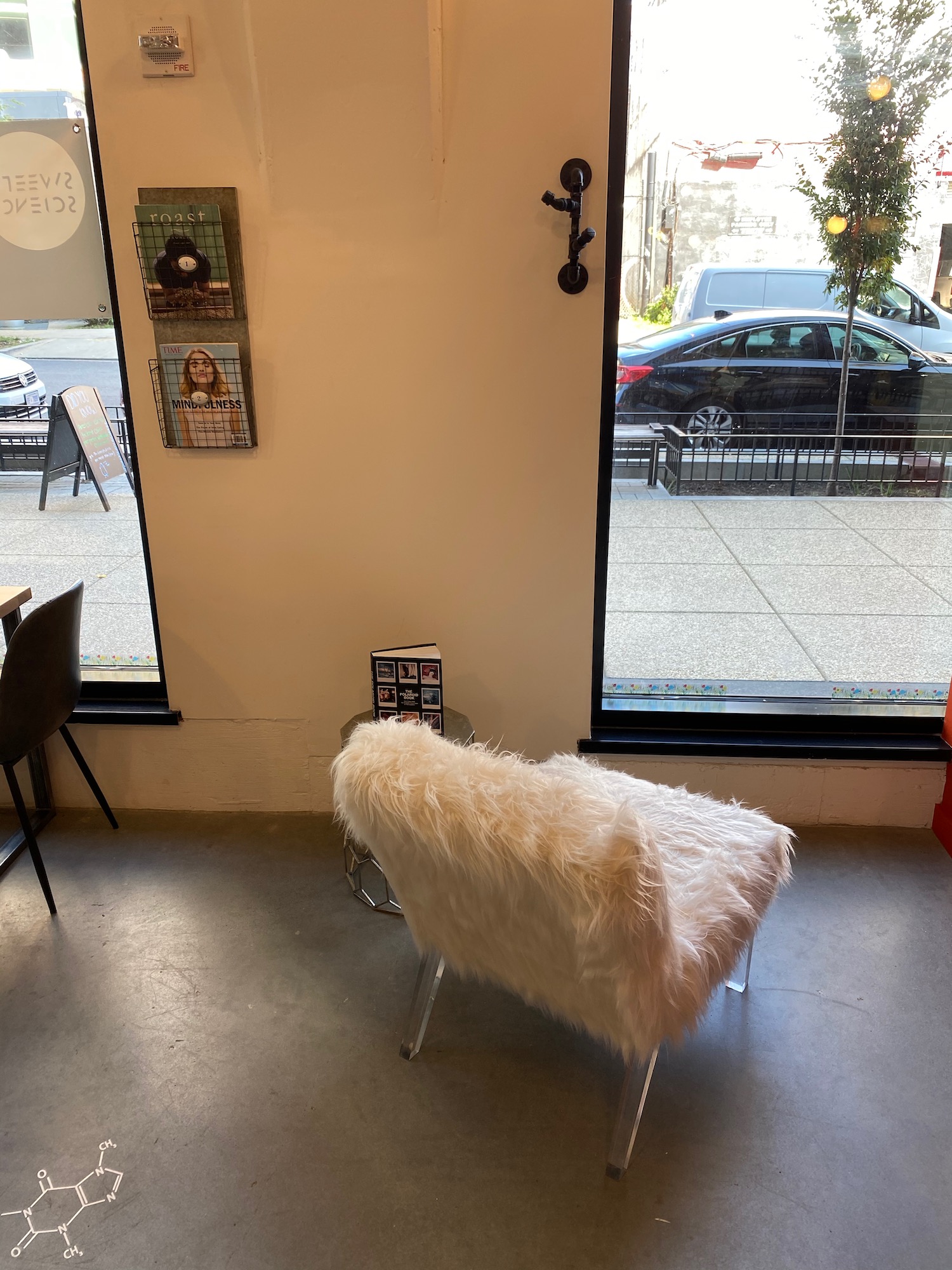 a white chair in a room