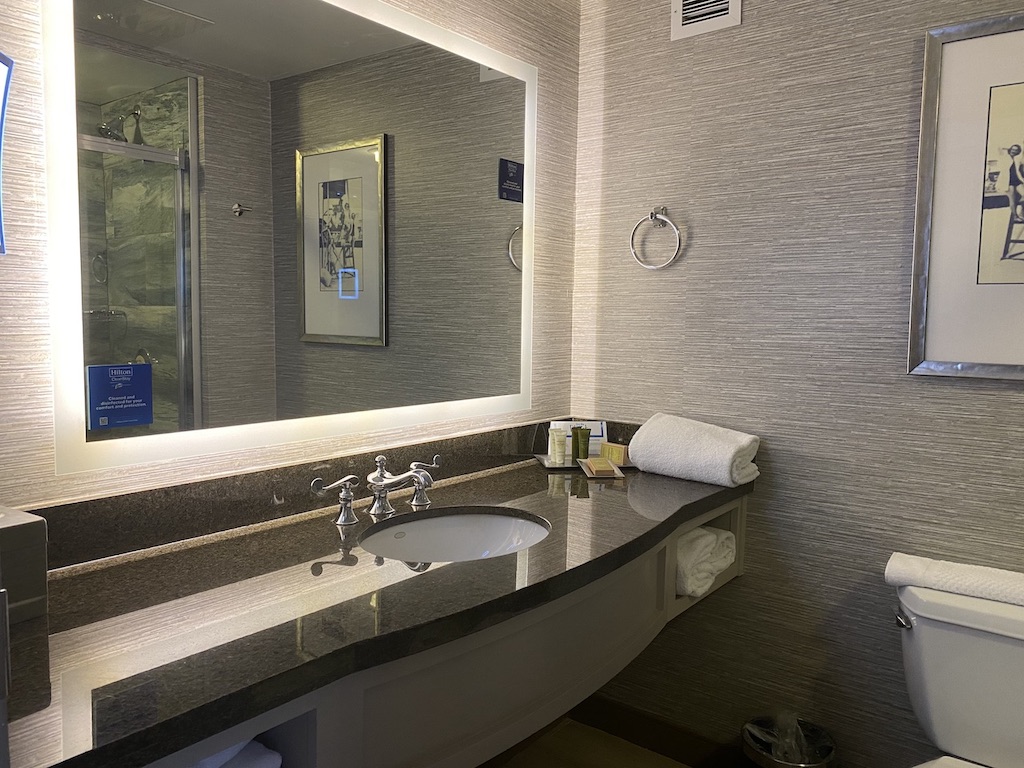 Hilton Virginia Beach Oceanfront guest room vanity