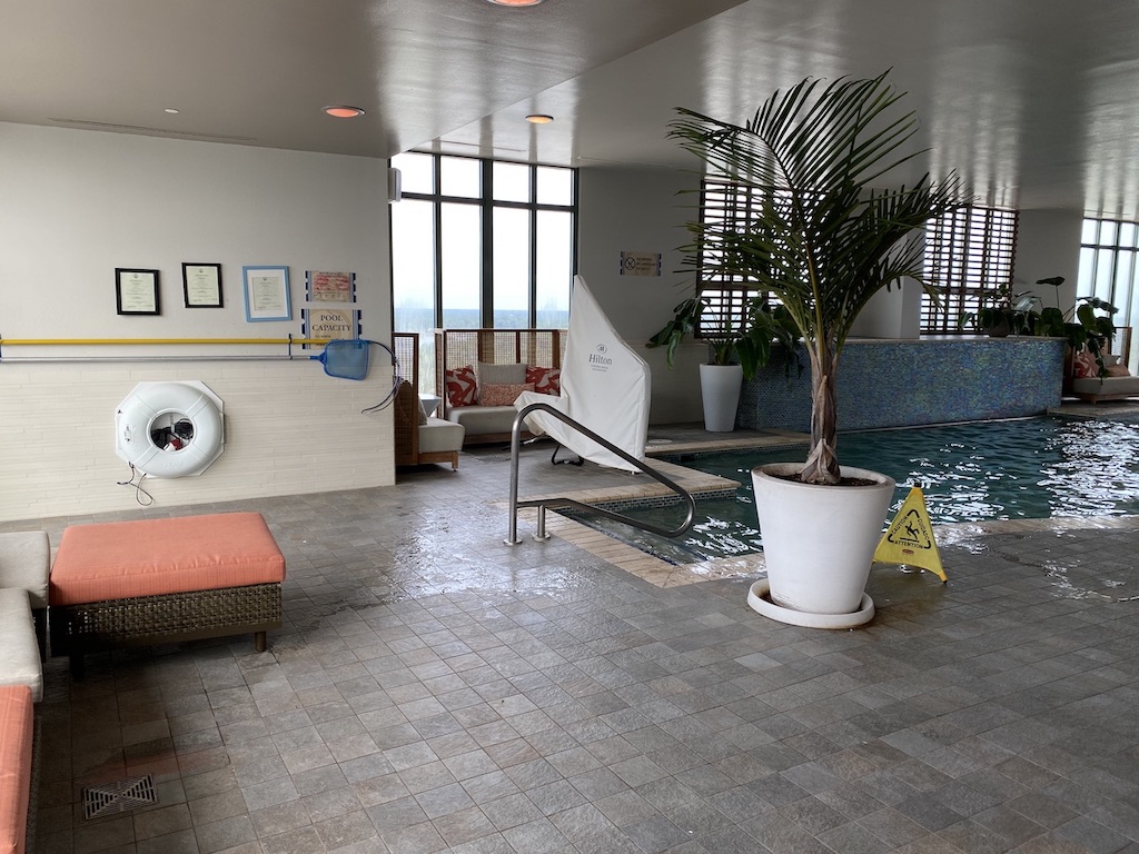 Hilton Virginia Beach Oceanfront indoor rooftop pool