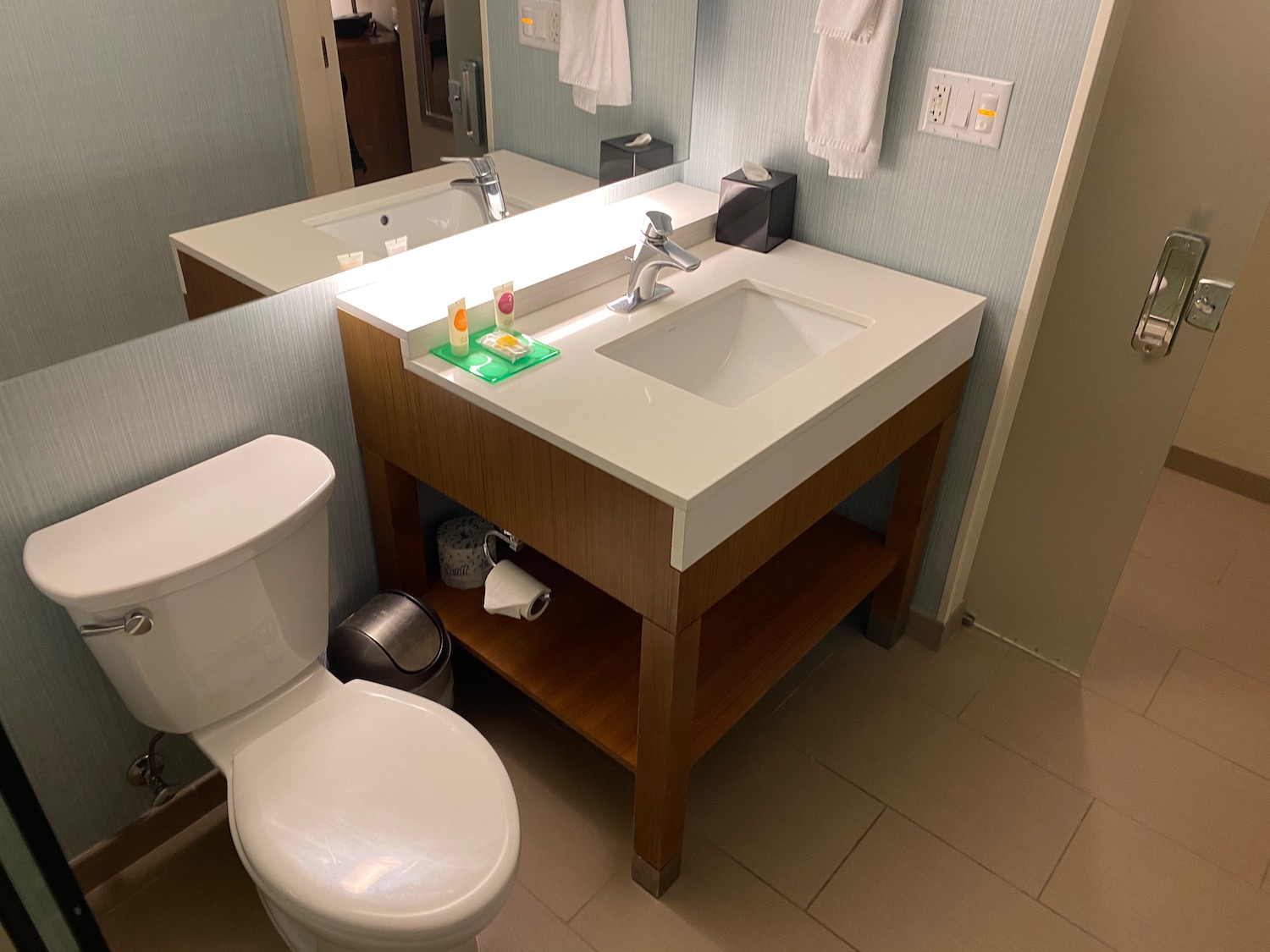 a bathroom with a toilet and sink