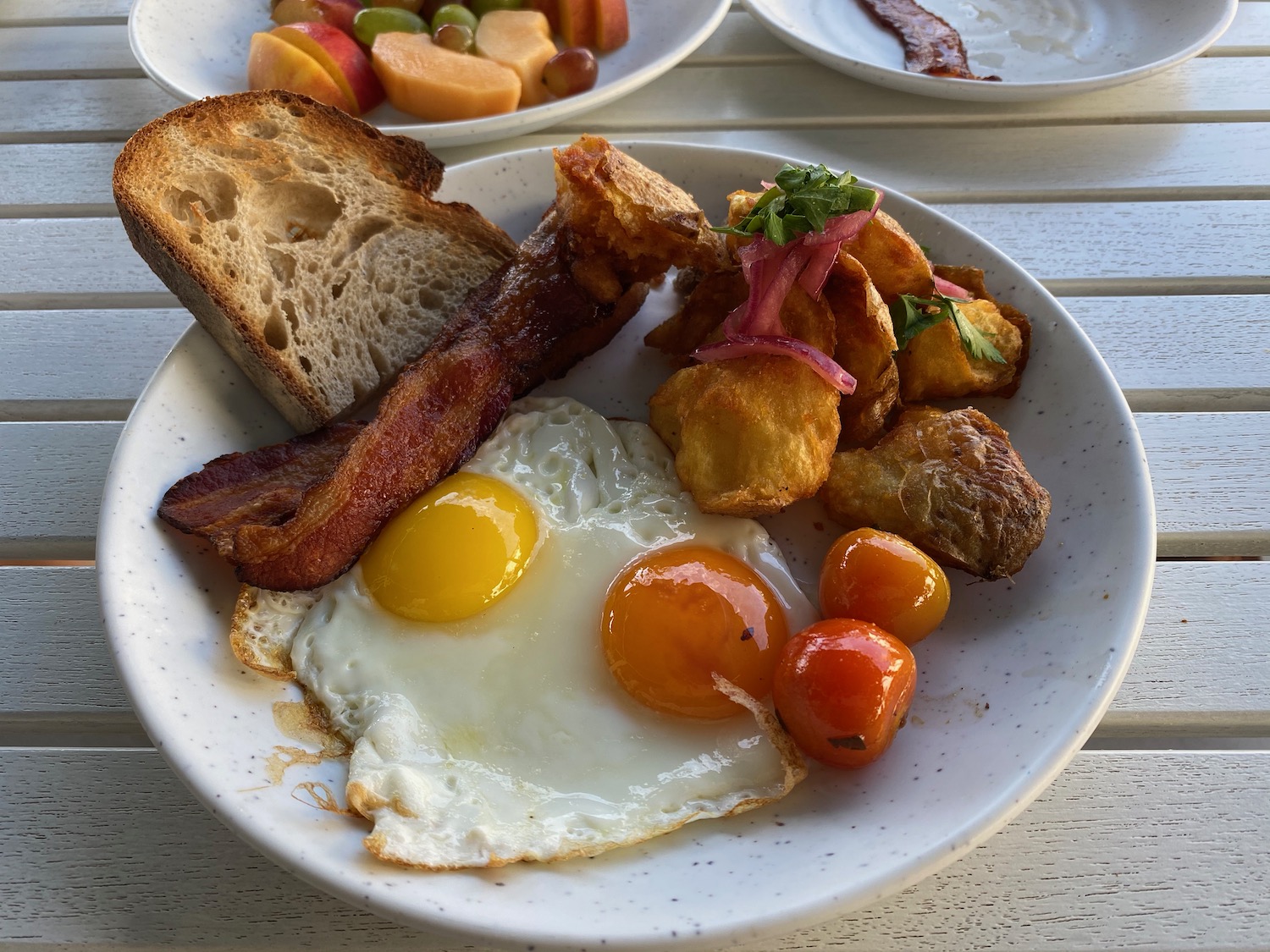 a plate of food on a table