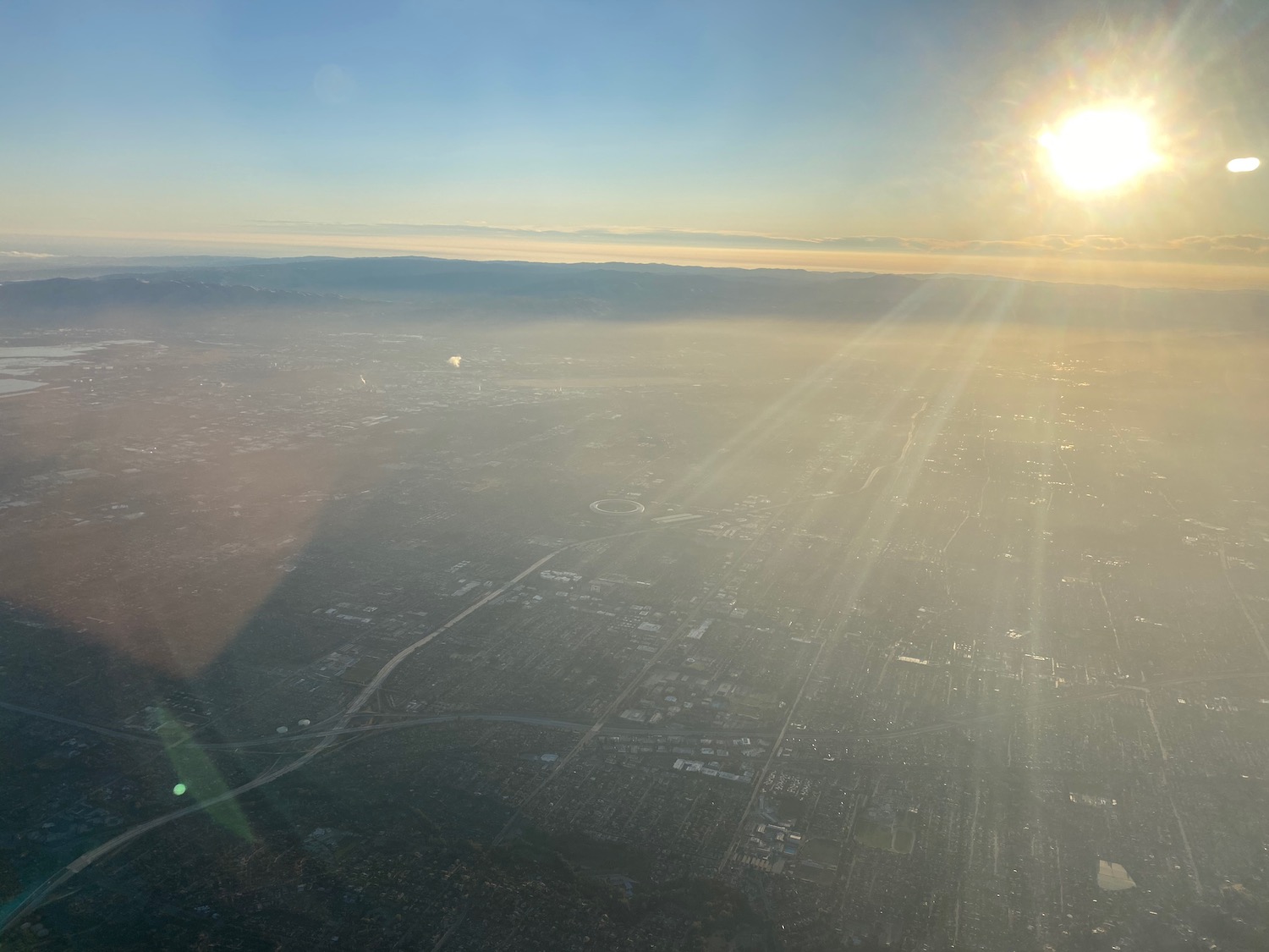 sun shining through the clouds