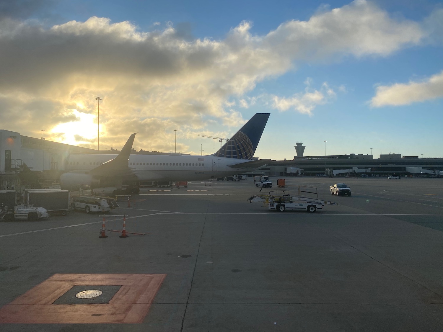 an airplane at an airport