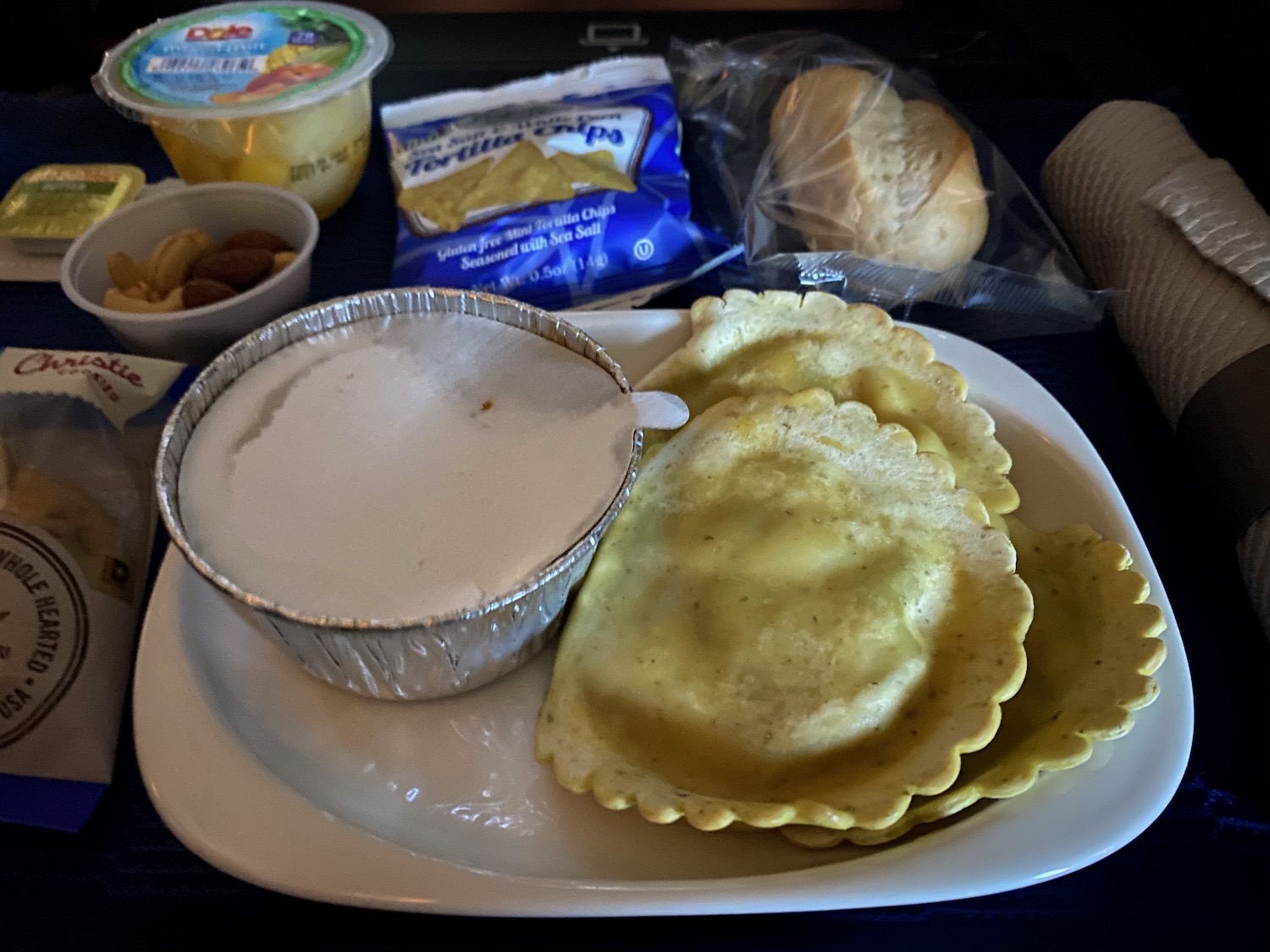 a plate of food on a table