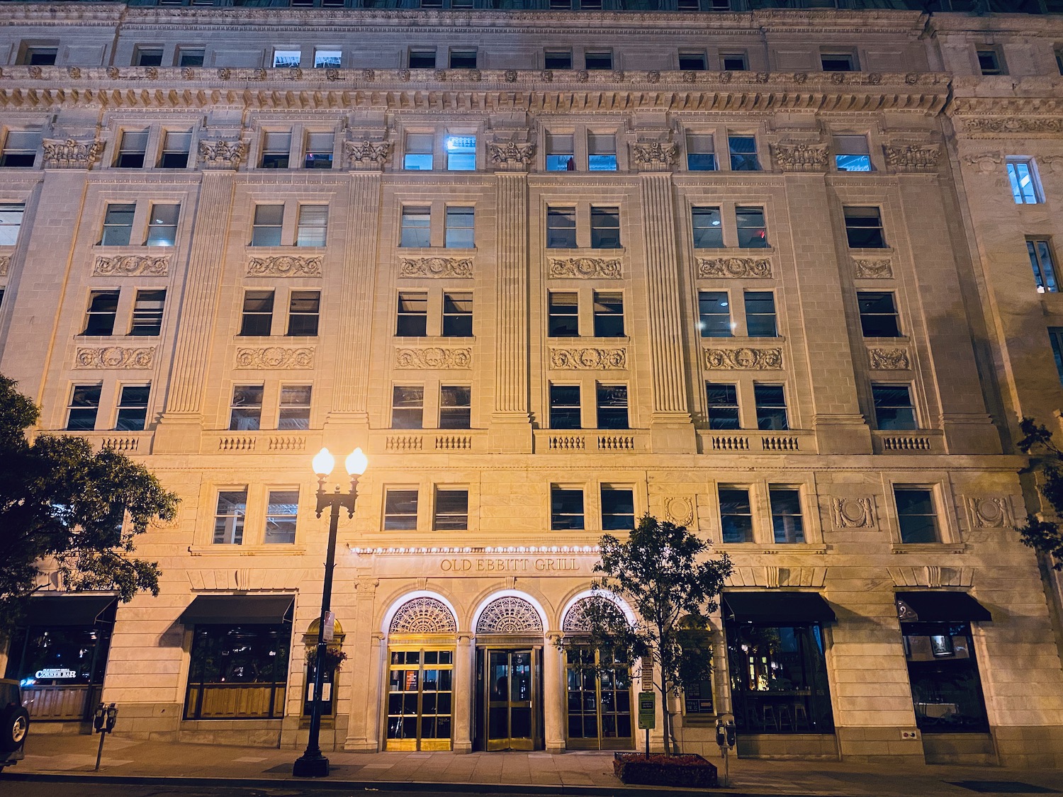 a building with many windows