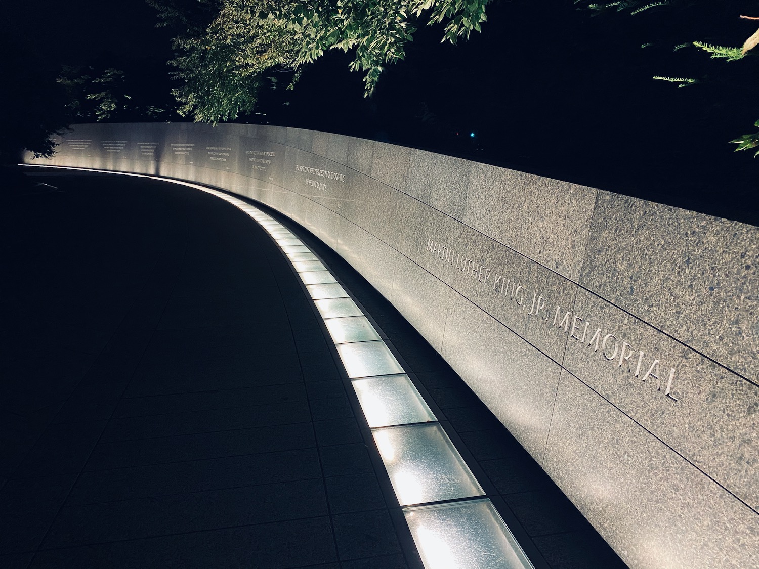 a wall with lights on it