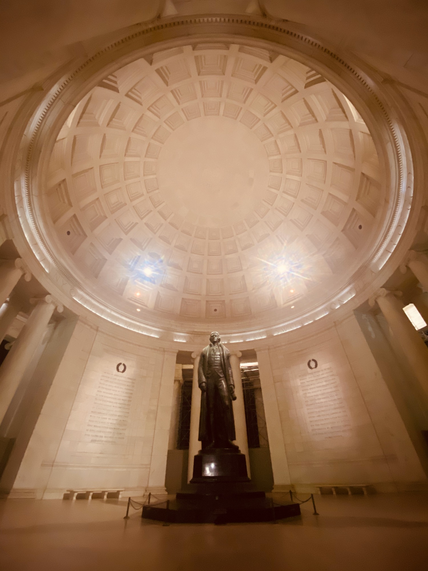 a statue inside a building