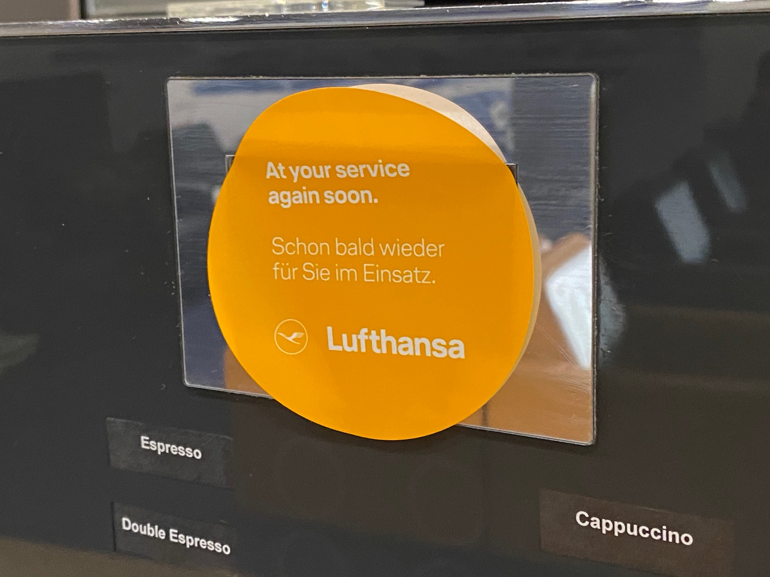 a sign on a machine