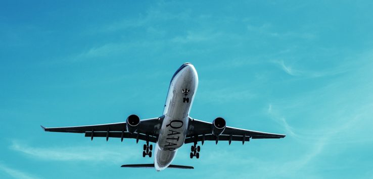 a plane flying in the sky