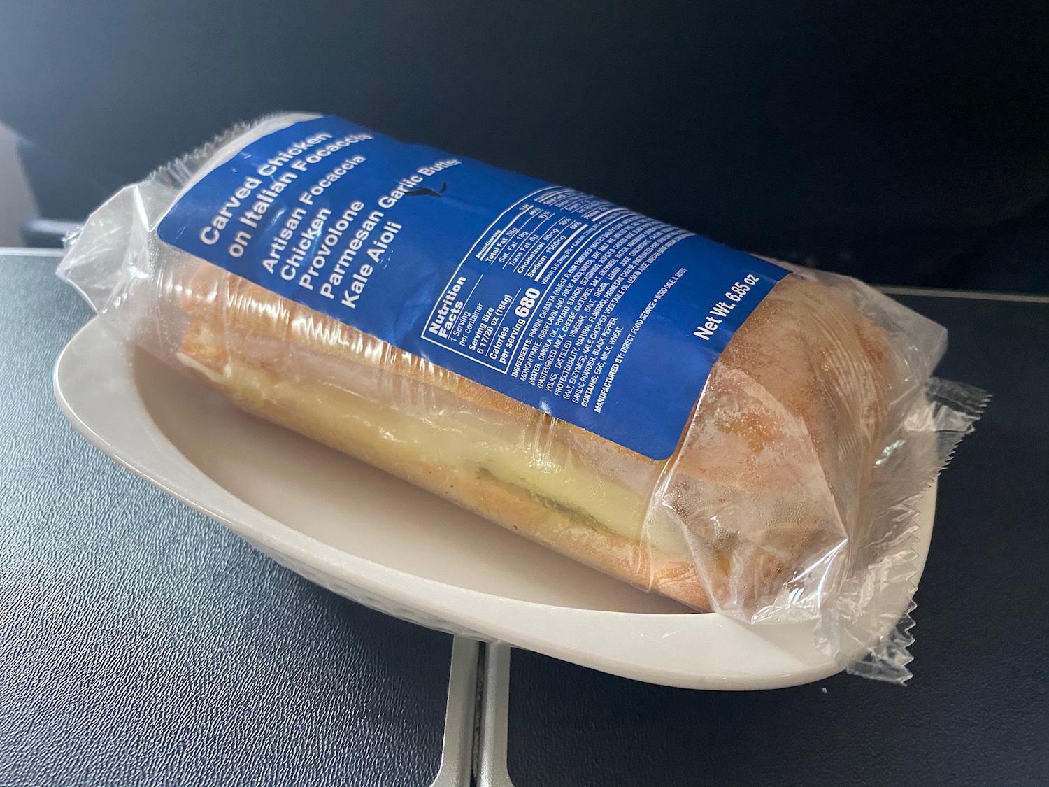 a sandwich in a plastic wrap