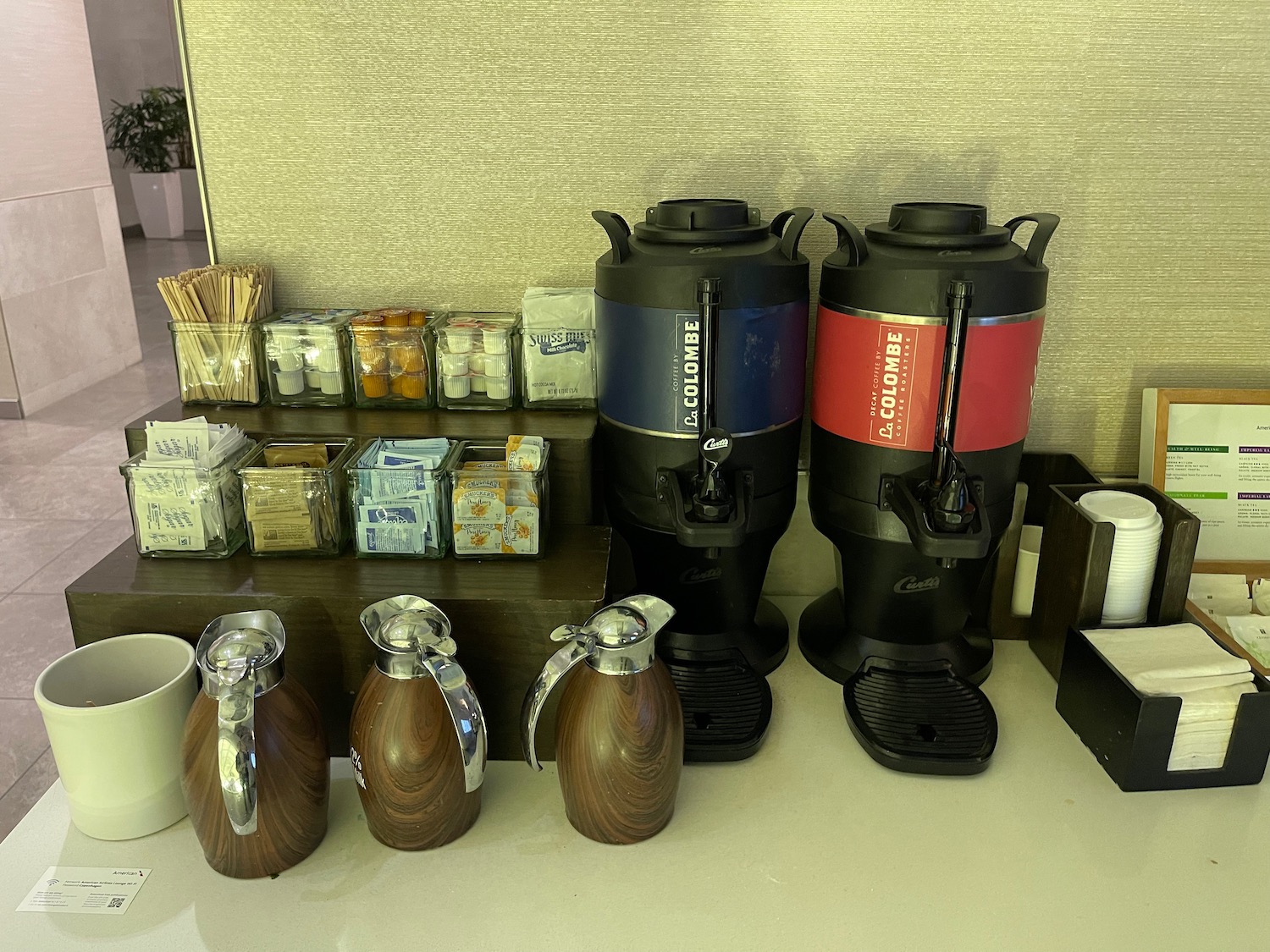 a group of coffee machines on a table