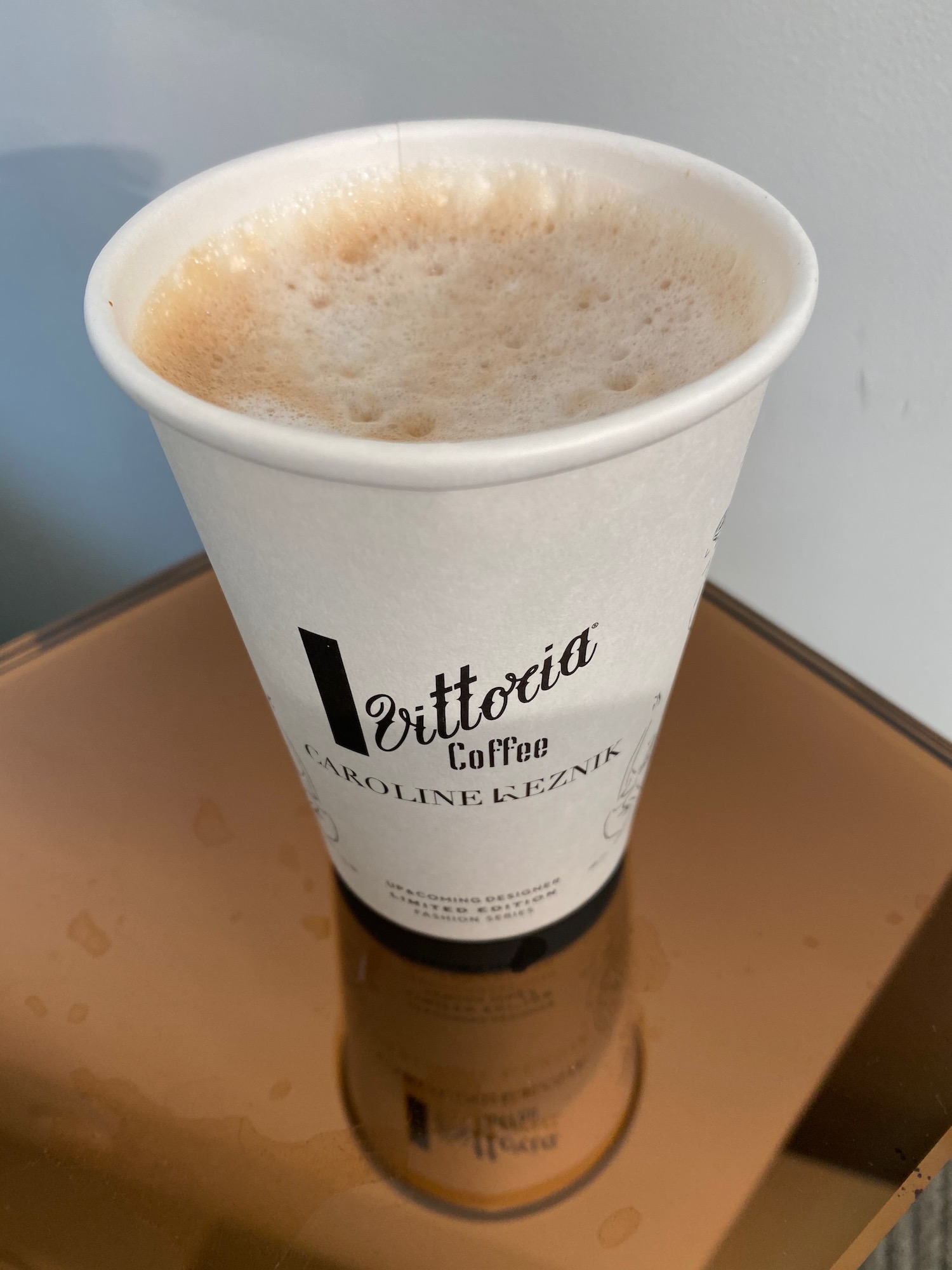 a cup of coffee on a table