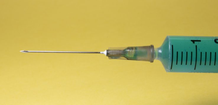 a needle in a syringe