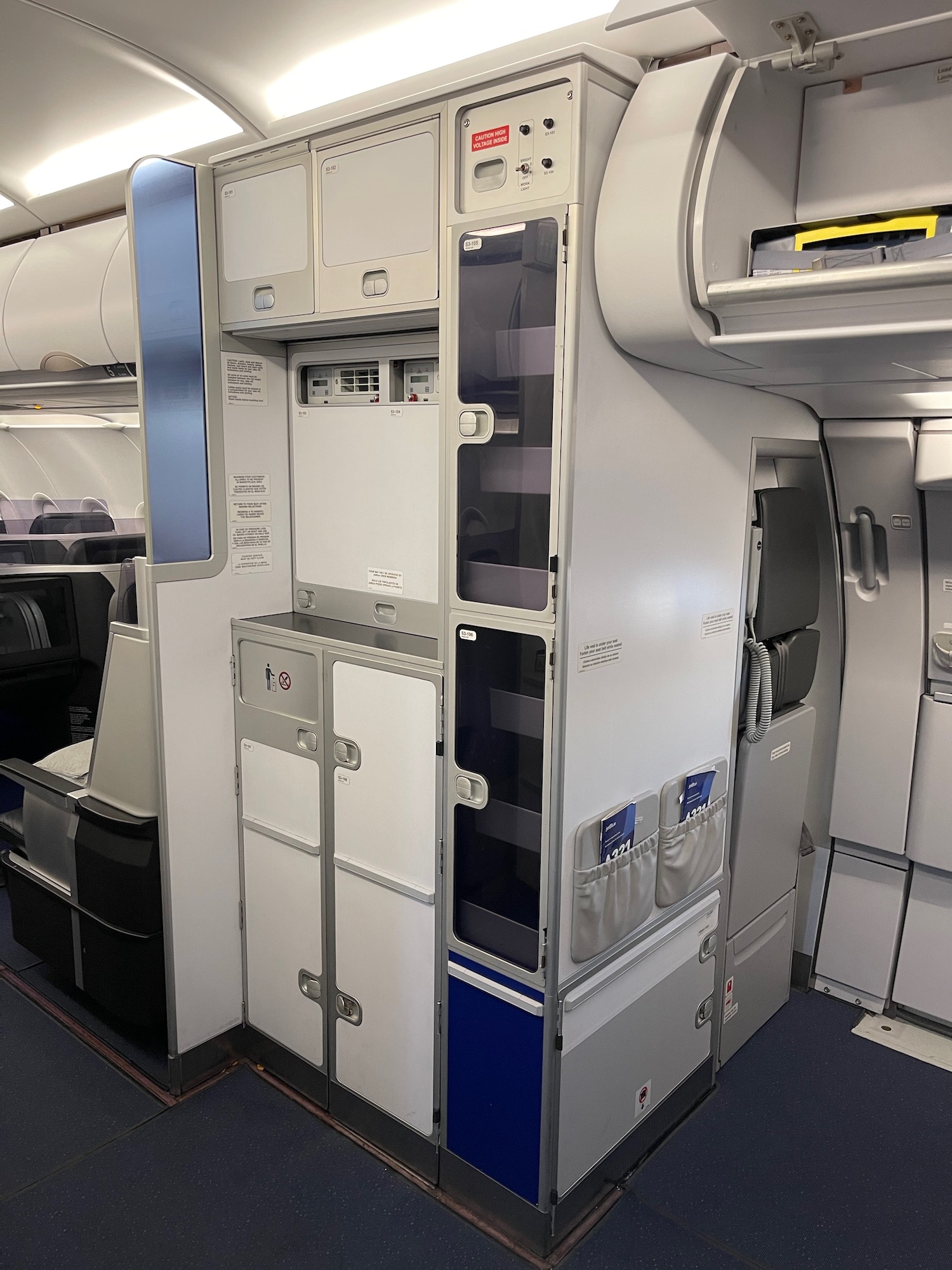 an airplane with a large storage area