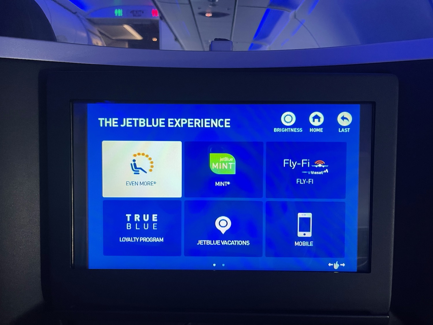 a screen on a plane