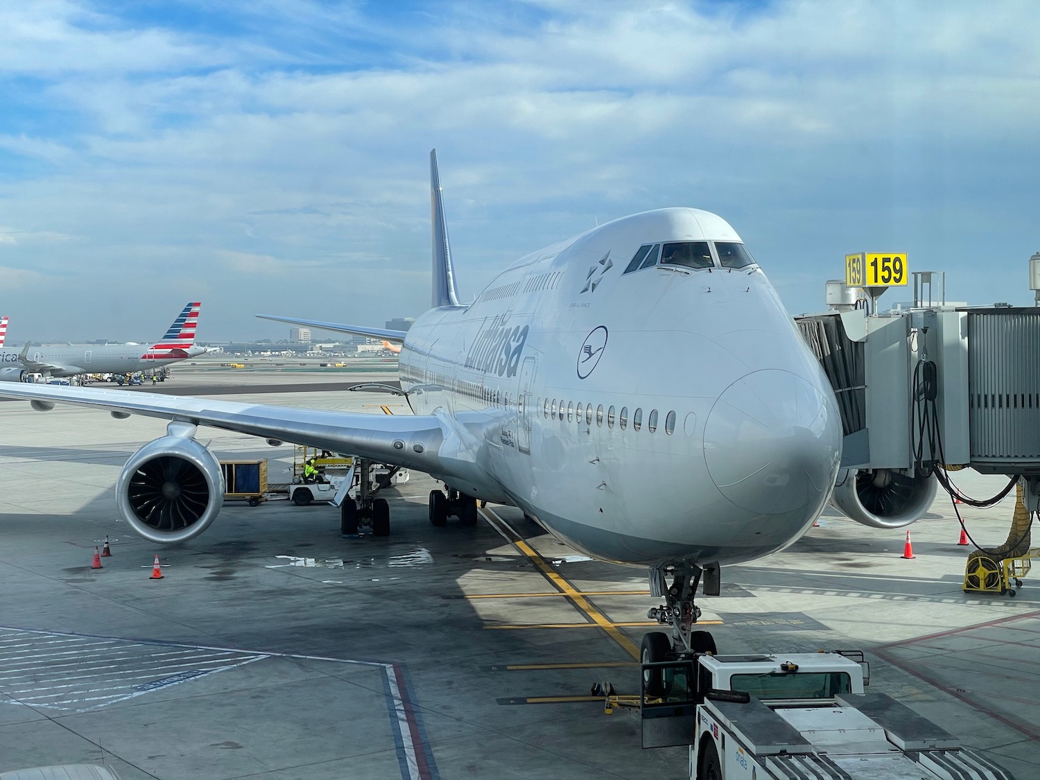 a large airplane at an airport