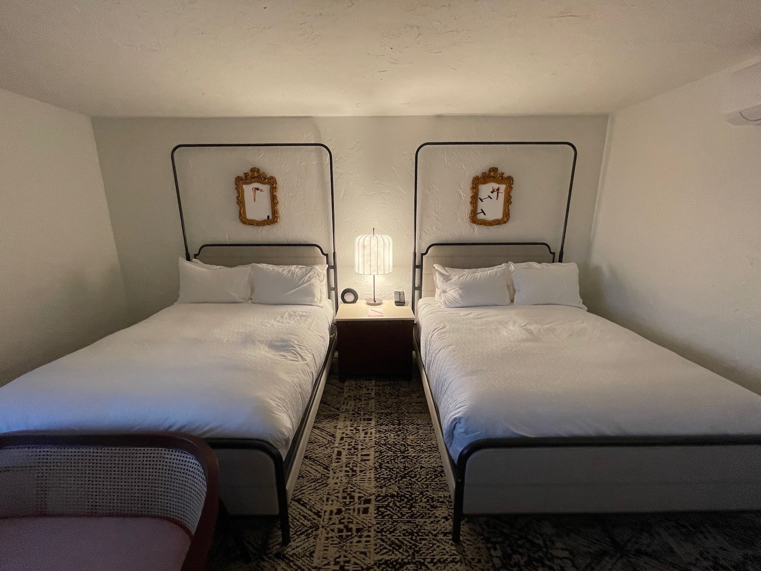 two beds in a room