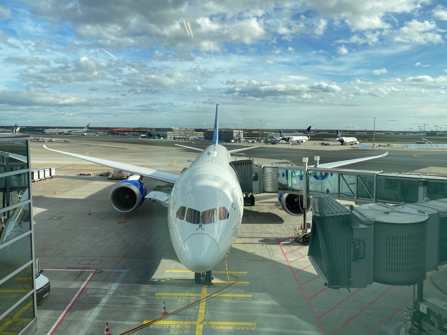 an airplane on the tarmac