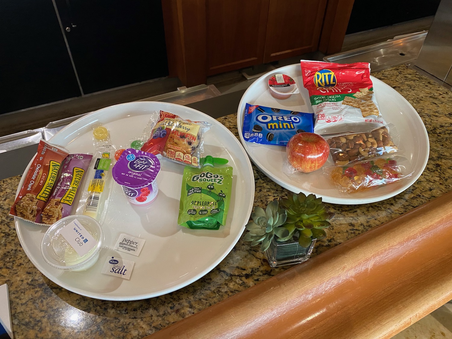 a plate of food on a counter