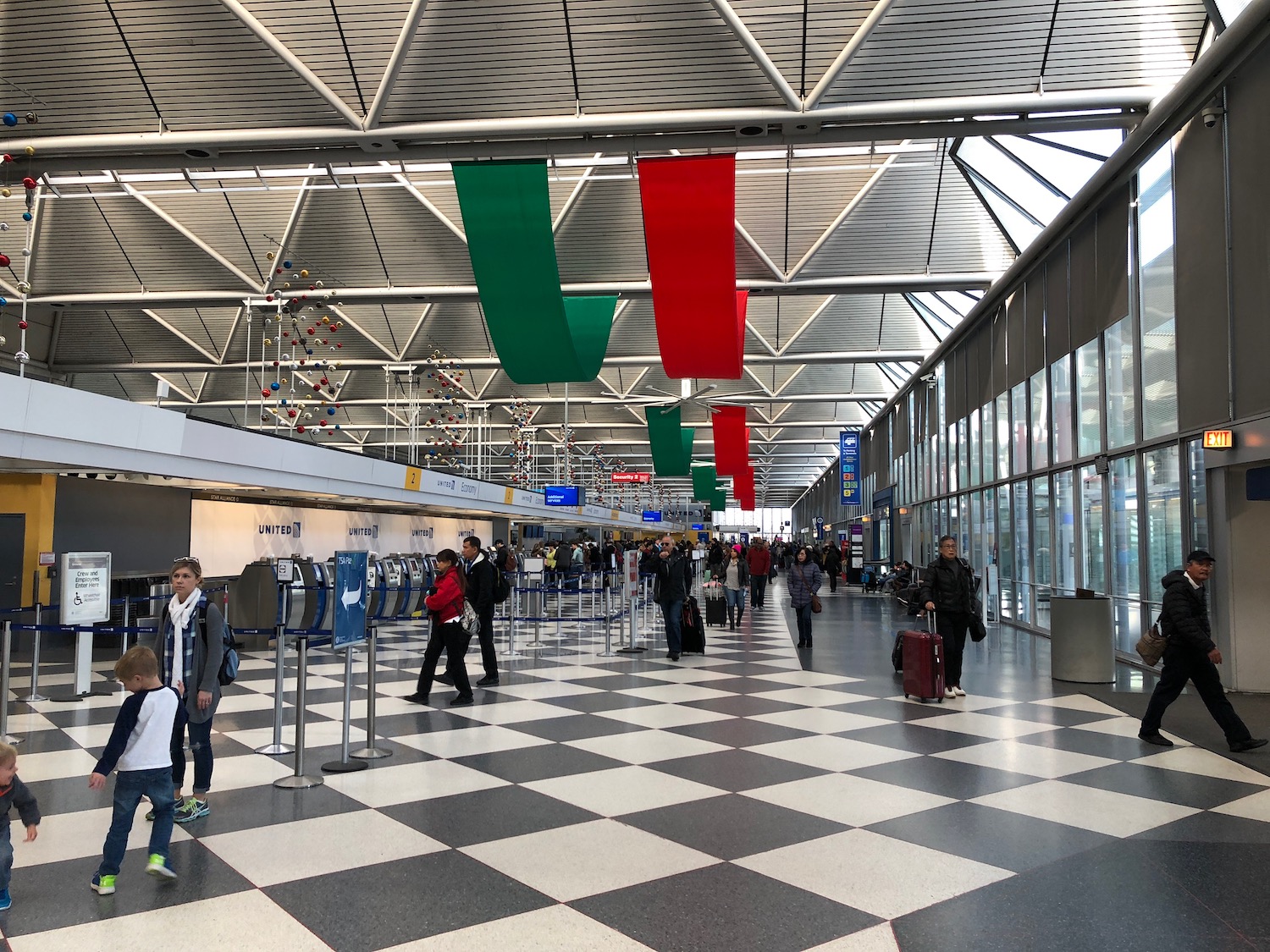 a group of people in a terminal