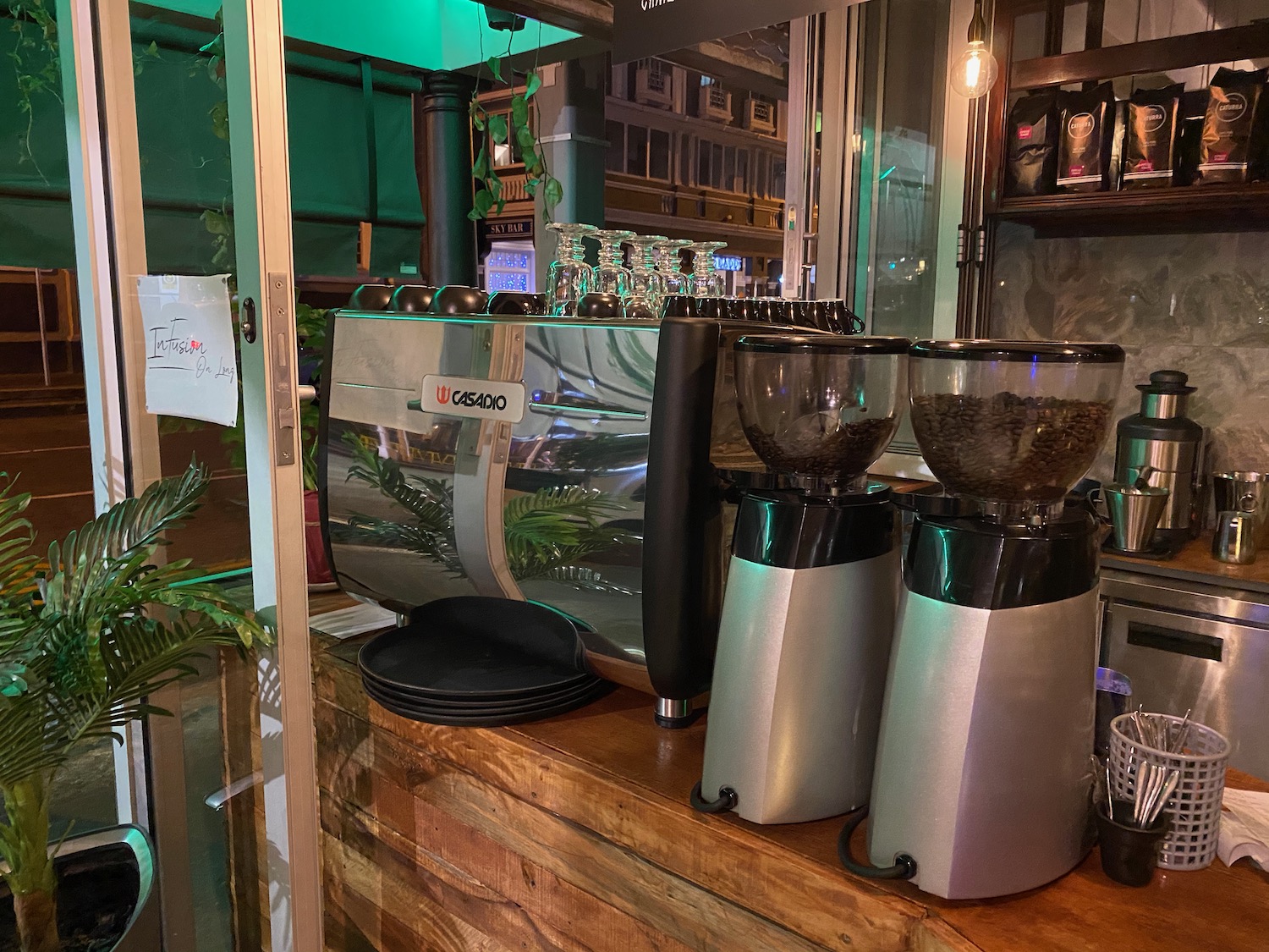 a coffee machine on a counter