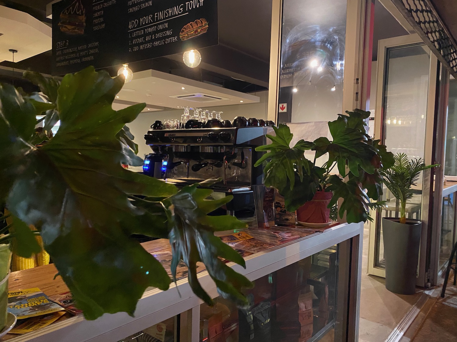 a coffee machine on a counter