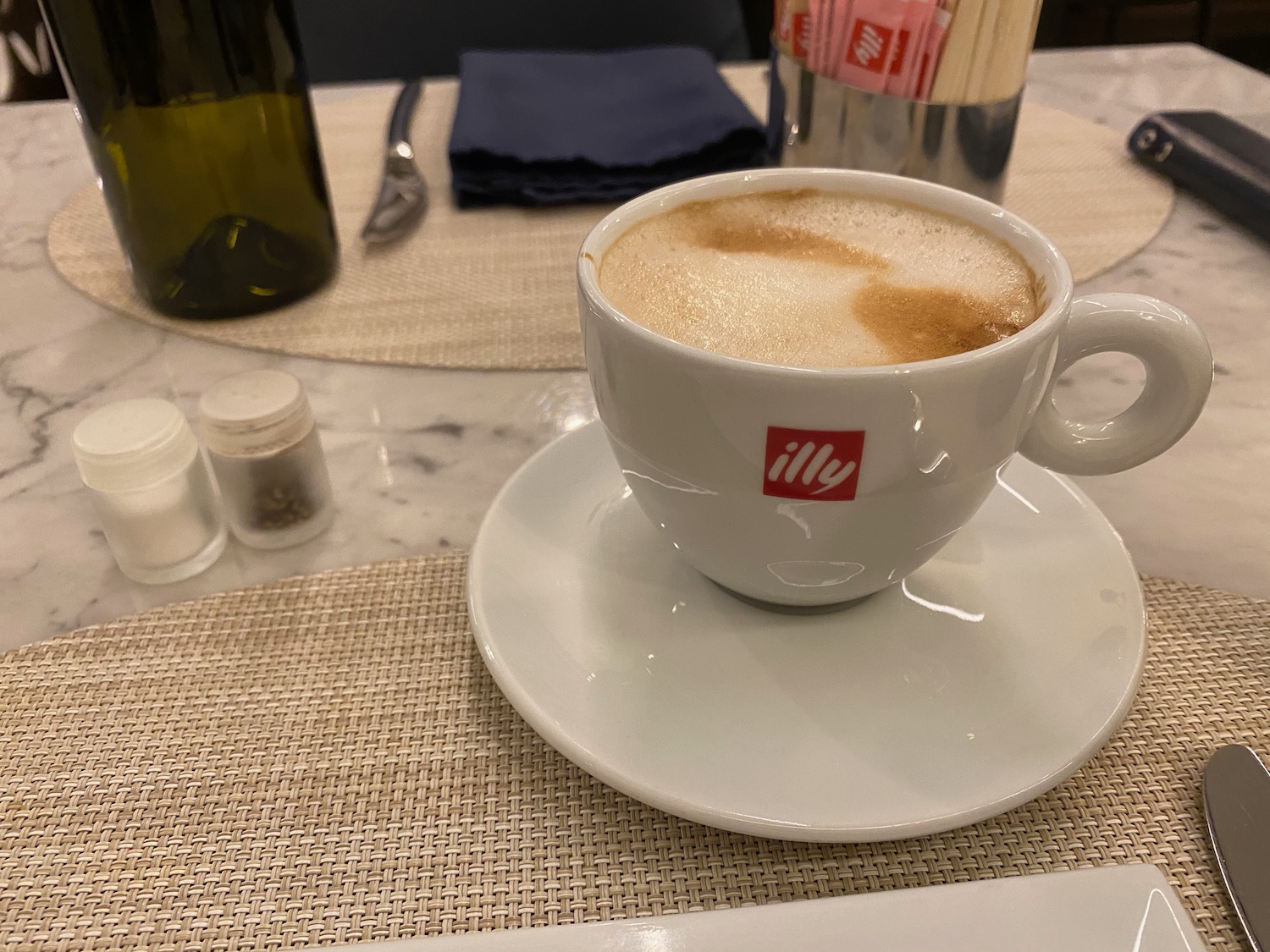 a cup of coffee on a saucer