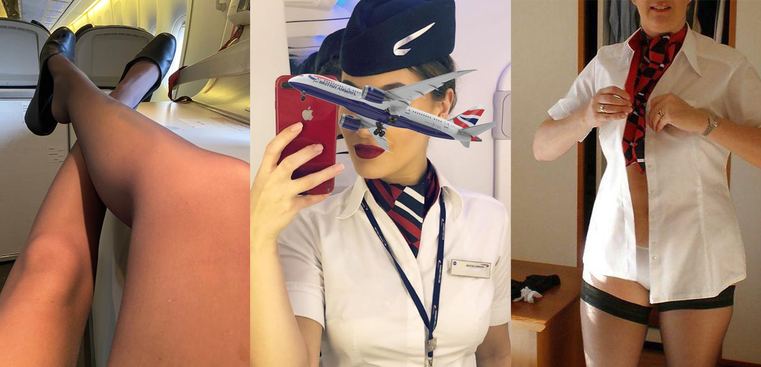 Naughty flight attendant