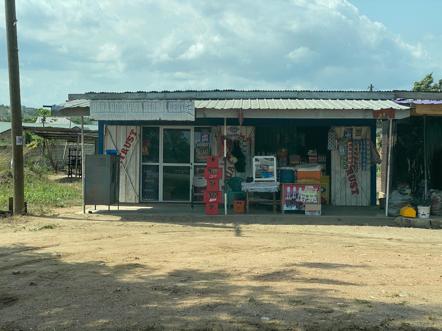 a small store with a lot of items on it