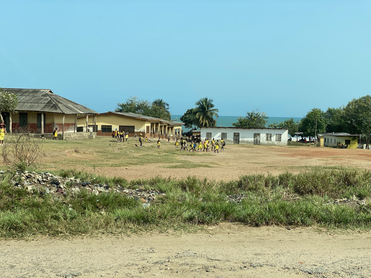 a group of people in a field